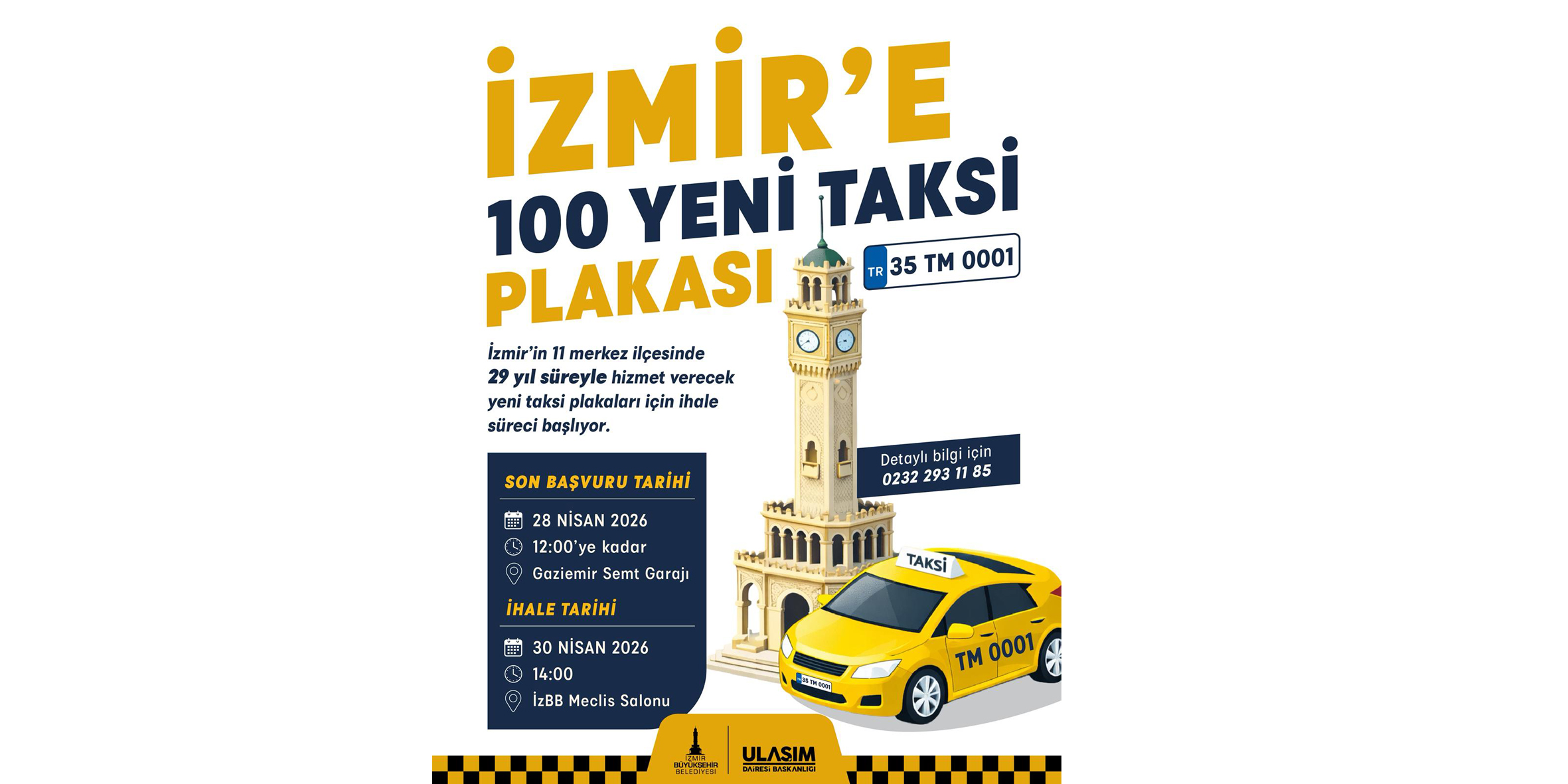 İzmir’in kent merkezine 100 yeni taksi