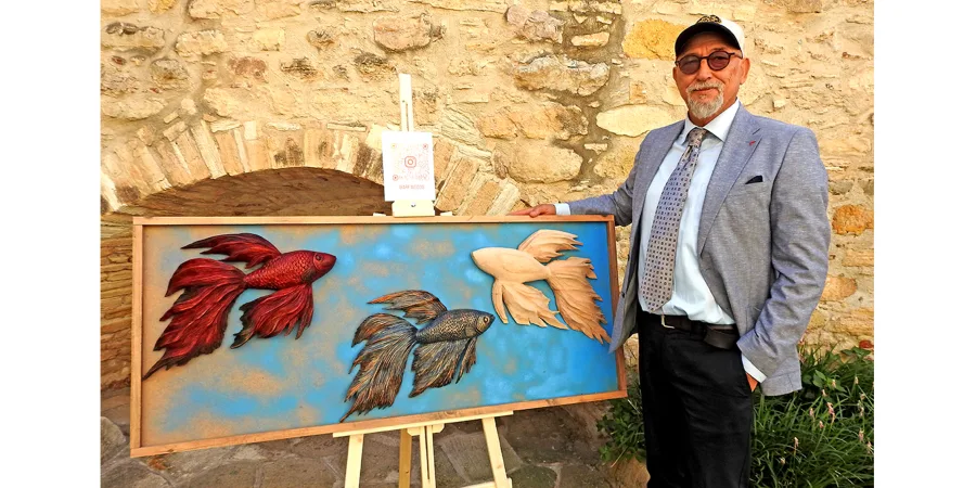 Çeşme Kalesi’nde ahşap oyma sanatı sergisi açıldı