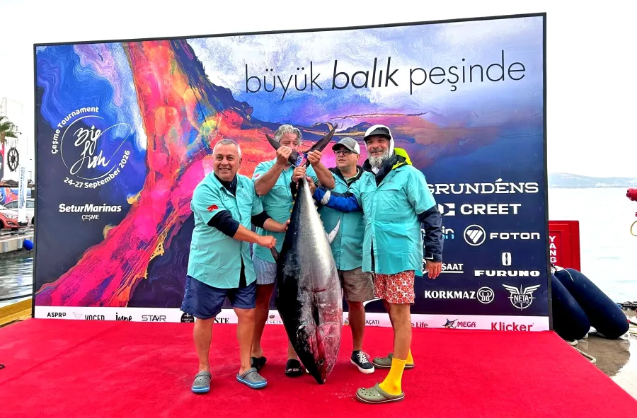Big Fish Türkiye Çeşme’de ödül töreniyle sona erdi: 100 kiloluk orkinos şampiyonluğu getirdi