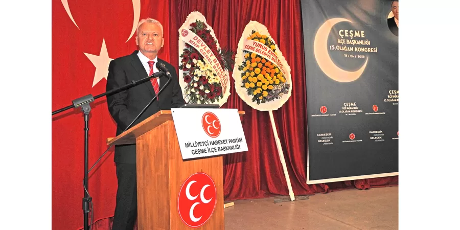 MHP Çeşme’de Galip Uluçam yeniden başkan seçildi