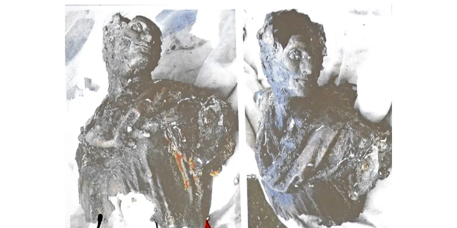 Çeşme'de balıkçı ağlarına takılan iki nadir bronz heykel