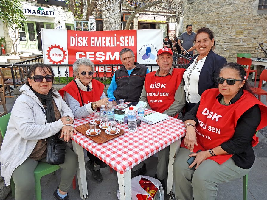 Çeşme’de, DİSK Emekli-Sen’den Üye Kampanyası