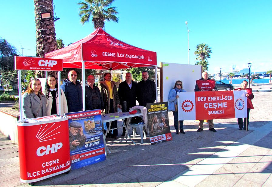 CHP Çeşme’den Emeklilerin Sorunlarına Dikkat Çeken Stant  