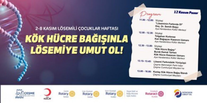 Çeşme Belediyesi lösemi haftasında farkındalık yaratacak
