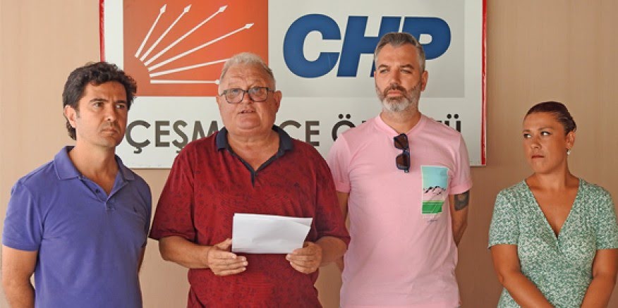 Çeşme CHP'den Lozan Anlaşması'nın 100. yılı nedeniyle eş zamanlı açıklama