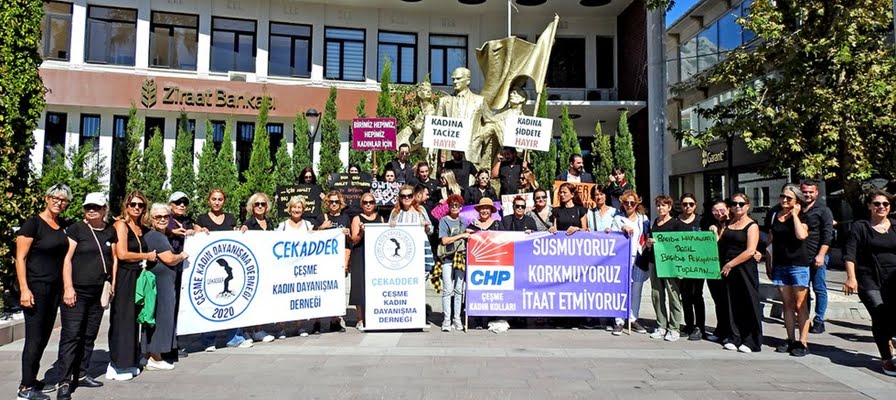 Çeşme CHP Gençlik Kolları'ndan kadına şiddete tepki: "Susmayacağız"