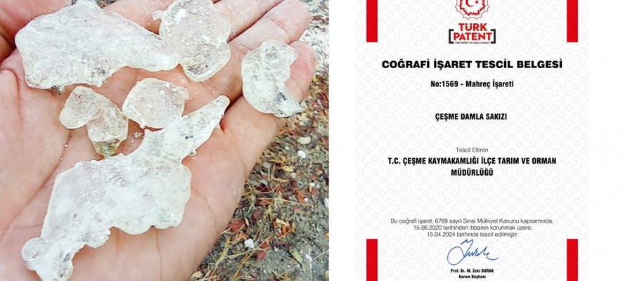 "Çeşme Damla Sakızı" tescillendi