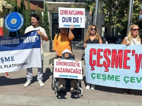 Çeşme 'de  GES tepkisi