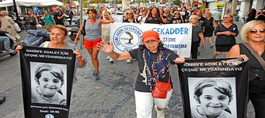 Çeşme'de, "Narin'e Adalet" için yürüdüler