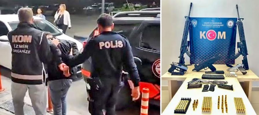Çeşme'de suç örgütüne yönelik operasyonda 7 kişi tutuklandı