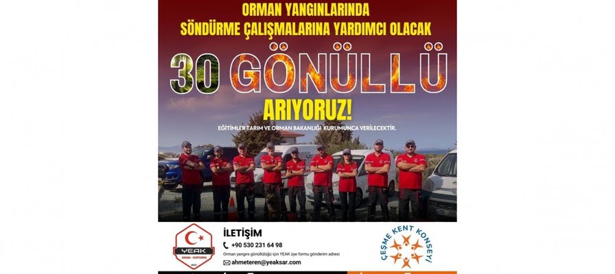 Çeşme Kent Konseyi, Gönüllü Orman Yangın Ekibi Kuruyor