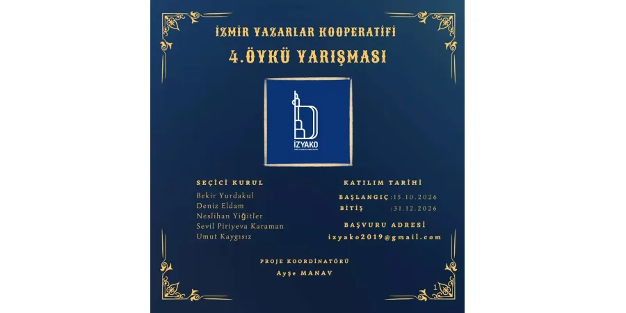 4. İZYAKO ÖYKÜ YARIŞMASI BAŞVURULARI BAŞLADI