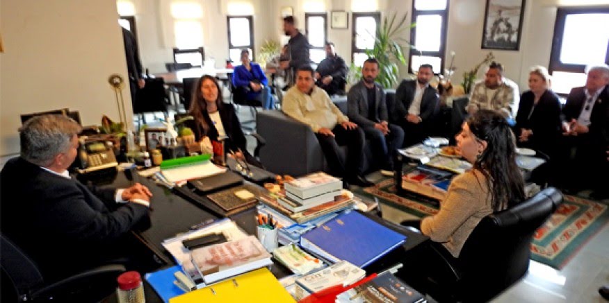 Lal Denizli'den Başkan Oran'a nezaket ziyareti