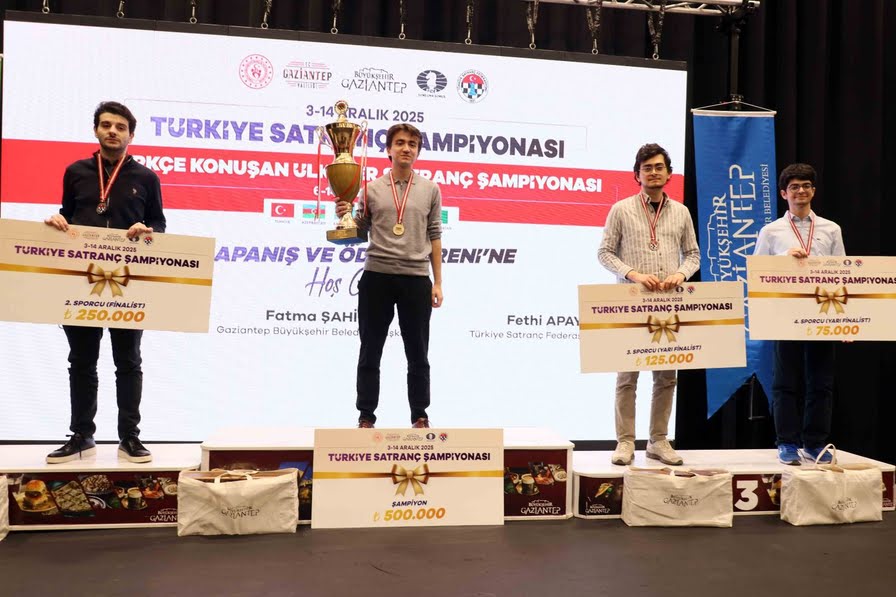 2025 Türkiye Satranç Şampiyonası ve 2025 Türkçe Konuşan Ülkeler Satranç Şampiyonası Gaziantep’te Sona Erdi   