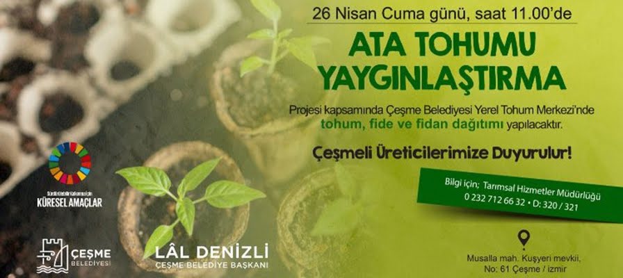 Yerel üreticiye fideler Çeşme Belediyesi'nden
